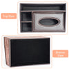 SAYEEC Leather Tissue Box Cover Rectangular Tissue Box Holder Retro Napkin Dispenser Facial Tissues Organizer Multifunctional Storage Box Caddy for Bathroom Toilet Bedroom Living Room Office Table Car