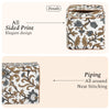 CPC 100% Cotton Piping Block Print Tissue Box Cover, Autumn Vine