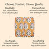 CPC 100% Cotton Piping Block Print Tissue Box Cover, Citrine Yellow
