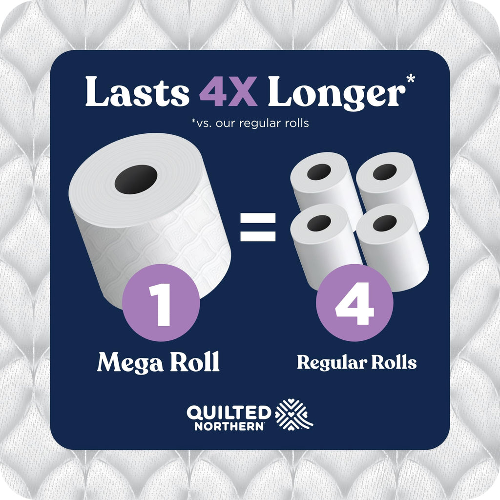 Quilted Northern Toilet Paper, Ultra Plush, 24 Mega Rolls, Bath Tissue