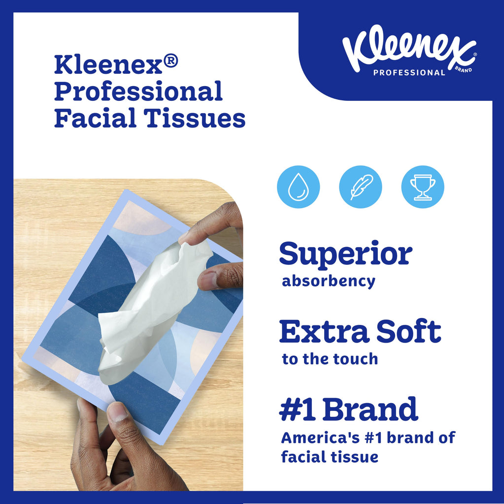 Kleenex Professional Facial Tissue, Bulk, 64 Boxes x 48 Tissues (21195)