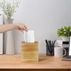 ALELION Tissue Box Cover Square - Wooden Tissue Box Holder for Tabletop Night Stands Bathroom Office - Decorative Brown Facial Cube Tissue Box Cover