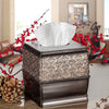 Dublin Brown Square Resin Tissue Box Cover