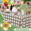 Smiry Disposable Rectangle Plastic 54 x 108 Inch Table Cloth 3 Pack
