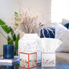 Fourluoo 12 Pcs Wildflower Floral Facial Tissues Cube Boxes 600 Sheet 3 Ply