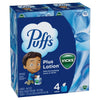 Puffs Plus Lotion with Vicks Facial Tissues, 4 Cubes, 48 Tissues per Box (192 Tissues) [Packaging May Vary]