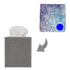 Sumnacon Square Linen Tissue Box,Magnetic Bottom Cover Tissue Box Holder
