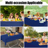Smiry Disposable Table Cloth 3 Pack, 54 x 108 Inch Waterproof Plastic Tablecloth, Decorative Rectangle Table Covers for Party, Birthday, Picnic, Navy