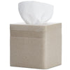 Sand Stone-Look Square Tissue Box Cover, Luxury Beige Cube Tissue Box Case