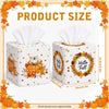 Thyle 2 Pcs Fall Tissue Box Cover Square, Pumpkin PU Leather Tissue Holder