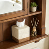 Natural Travertine Look Match Wooden Square Tissue Box Cover for Home Decor