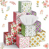 Fourluoo 12 Pack Flower Facial Tissues Cube Face Boxes 600 Sheets 3 Ply
