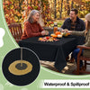 misaya 6 Packs Plastic Table Cloth Black Disposable Tablecloth