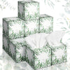 Fourluoo 12 Pack Eucalyptus Facial Tissues Cube Boxes, 600 Sheets 3 Ply