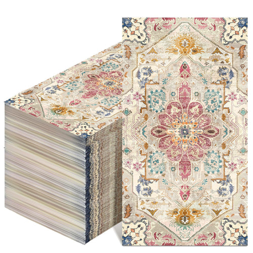 Yeaqee 100 Pcs Boho Napkins Paper Guest Towels, Multicolor