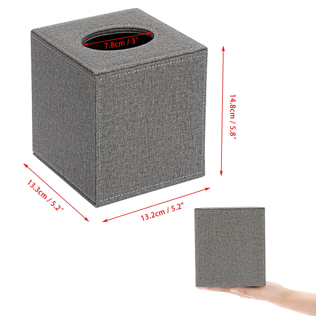 Sumnacon Square Linen Tissue Box,Magnetic Bottom Cover Tissue Box Holder