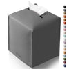 Tclouda Tissue Box Cover for PU Leather, Modern Simple Solid Color Holder Square Tissue Bag, Ideal for Bathrooms,Office,Car,Nightstand,Outdoor Tent,Dining Table,5"X5"X5", Single Charcal