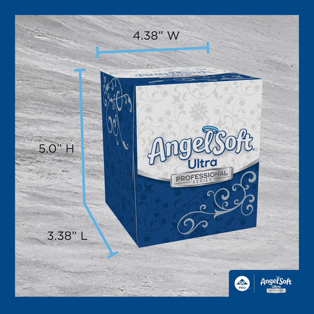 Georgia-Pacific Angel Soft Ultra Professional Series Premium 2-Ply Facial Tissue (4636014), 96 Sheets Per Box, 10 Tissue Cube Boxes Per Case