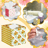 Fourluoo 12 Pack Flower Facial Tissues Cube Face Boxes 600 Sheets 3 Ply
