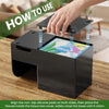 Plastic Square Tissue Box Cover, Multi-Functional Tissue Holder, Black