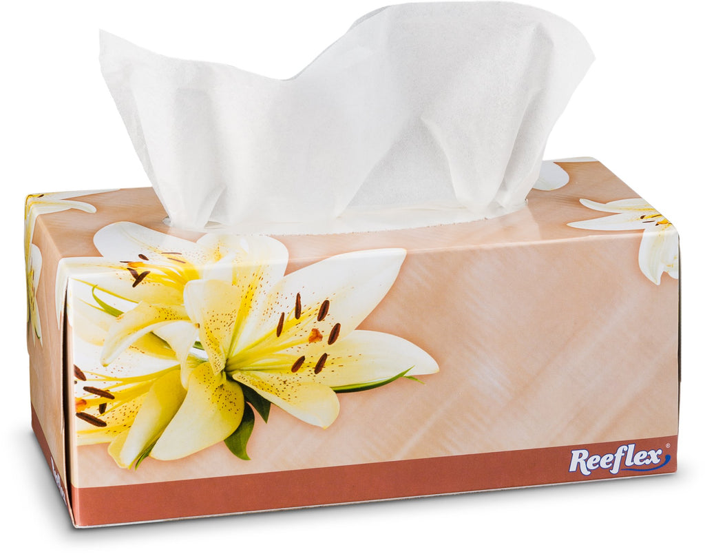 Reeflex Facial Tissues, 2-Ply Soft Facial Tissue - 4 Boxes, 230 Sheets Per Box (920 Total Sheets), Gentle & Durable Tissue Boxes Bulk for Home, Office & Travel (Pack of 2)