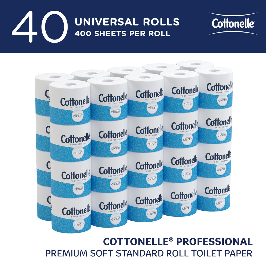 Cottonelle Professional CleanCare Toilet Paper, Bulk, 40 Rolls (58696)