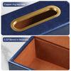 MEIBOOCH Rectangle Tissue Box Cover for Boxes Up to 3.9" Tall, Navy Blue