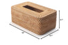 Rattan Tissue Box Cover Natural Rectangular 10 x 6.1 x 4.1 Inch (Natural)