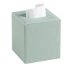 JLAMBOM PU Leather Tissue Box Cover Square Tissue Box Holder (Sage Green)