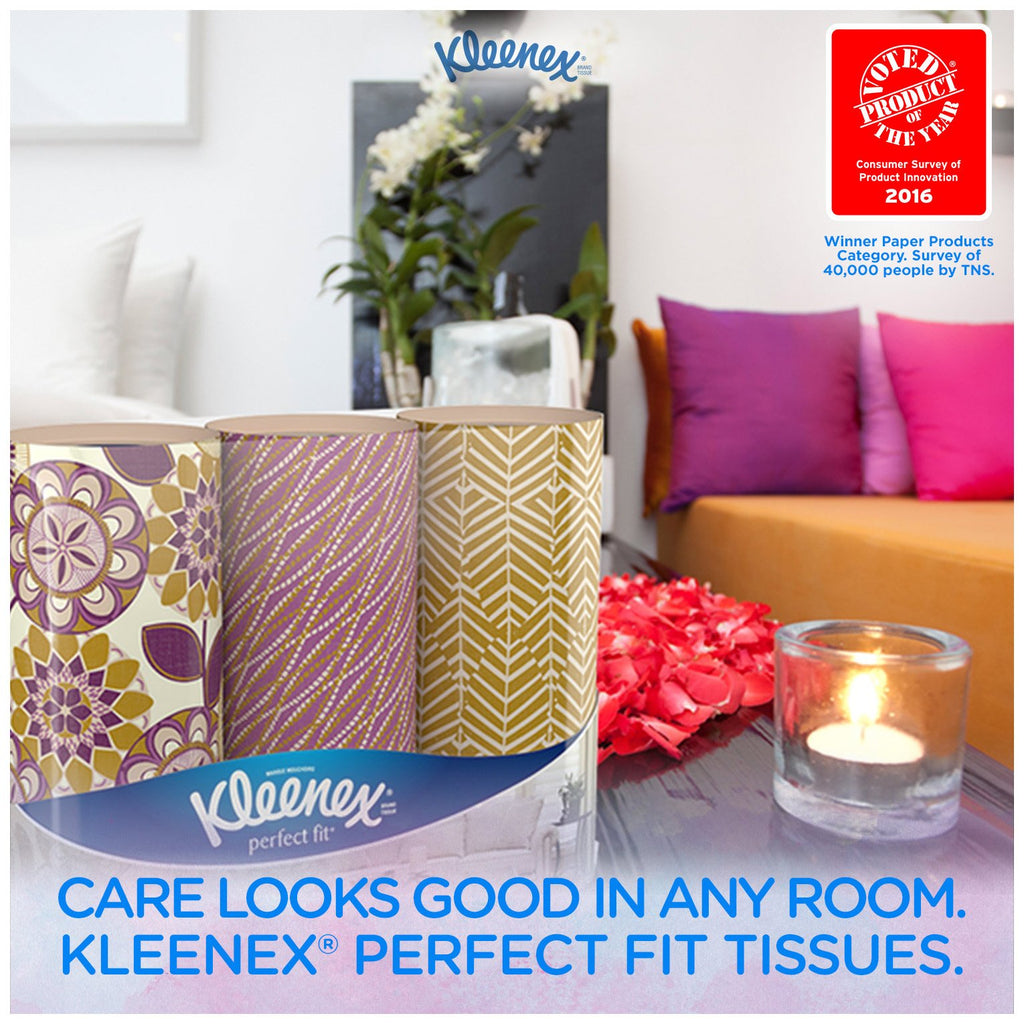 Kleenex Perfect Fit Facial Tissues, 50 Count (pack Of 12)