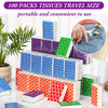 Therwen 100 Pack Pocket Tissues Travel Bulk 1000 Sheet, Multicolor
