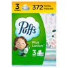 Puffs Plus Lotion Facial Tissue, 3 Family Boxes, 124 Tissues Per Box