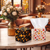 Fourluoo 12 Pack Thanksgiving Pumpkin Facial Tissues Cube Face Boxes 600 Sheets 3 Ply Small Fall Square Tissues Bulk for Thanksgiving Day Autumn Harvest Car Bedroom Party Supplies