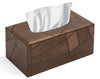 Colylan Tissue Box Cover Rectangular Tissue Box Holder for Bathroom (Retro Brown)