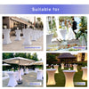 Spandex Black Cocktail Table Covers for 30-32 Inch High Top Pub 2 Pack
