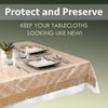 Elaine Karen Clear Plastic Table Cover Protector 54''x72'' Rectangular