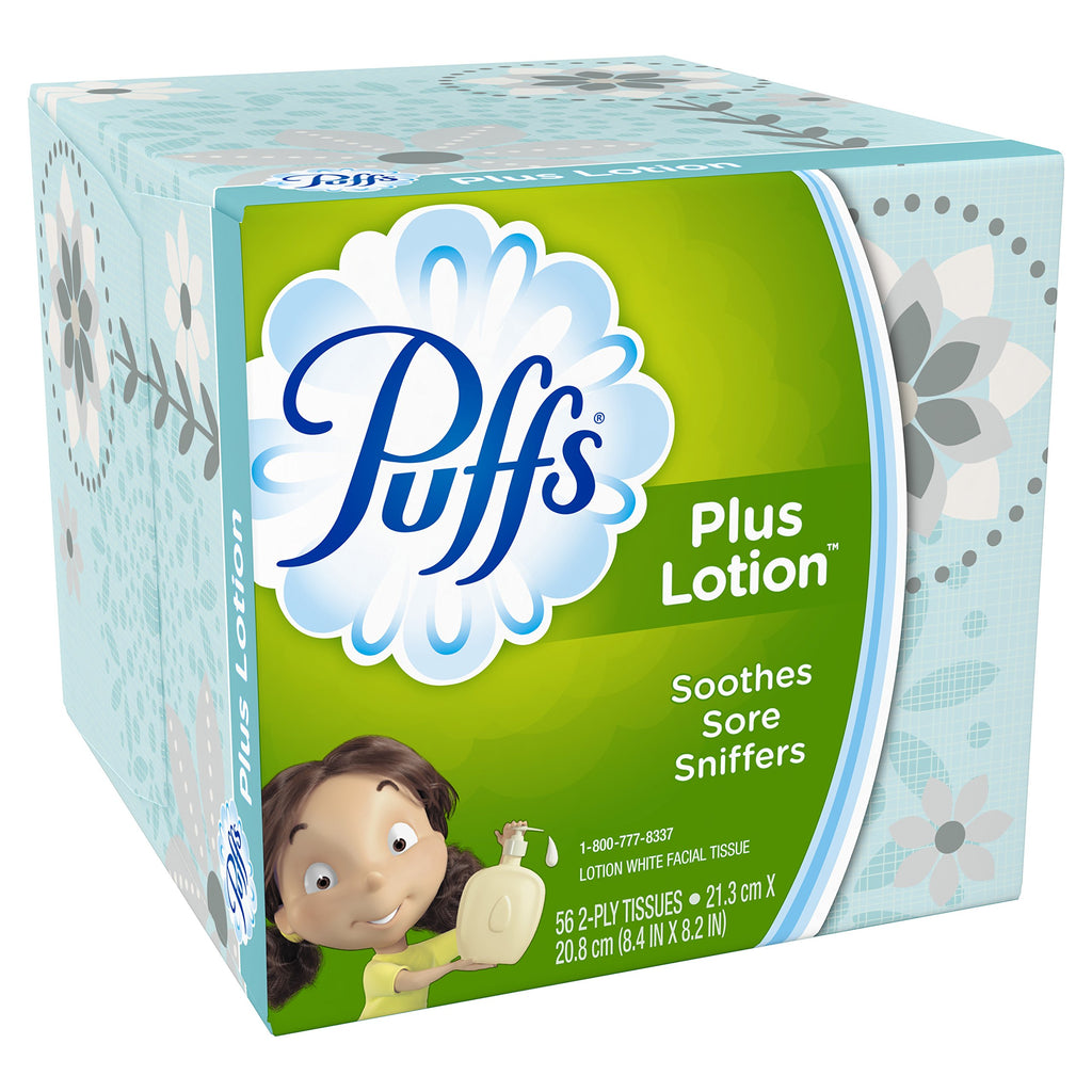 Puffs Plus Lotion Facial Tissues (1 Cube, 56 per Box)