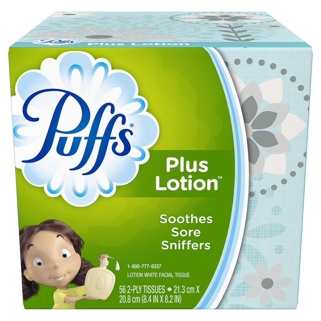 Puffs Plus Lotion Facial Tissues (1 Cube, 56 per Box)