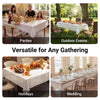 Auros 10-Pack White Plastic Tablecloths 54x108, Fits 6-8FT Rectangle Tables
