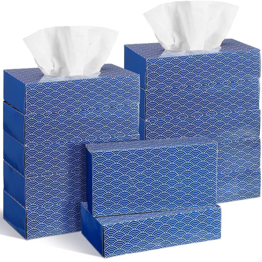 Yinder 12 Pack Facial Tissue Boxe Cube Tissue for Classroom, Clouds