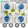 PARTY BARGAINS 1 Disposable Table Cover - 54" X 54" White Table Cover, 3 Ply Paper & Plastic Tablecloth